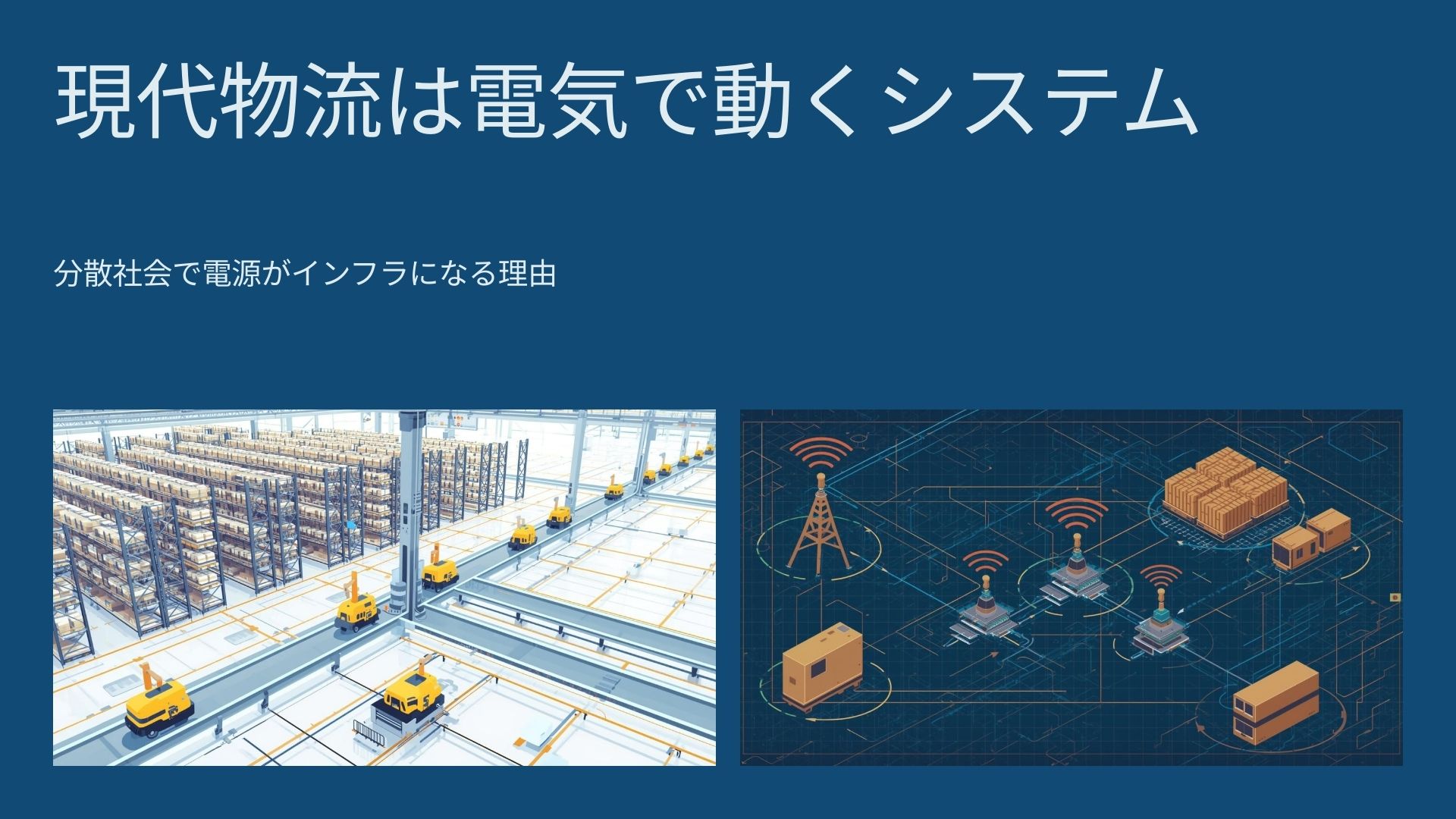 現代物流は電気で動くシステム｜分散社会で電源がインフラになる理由