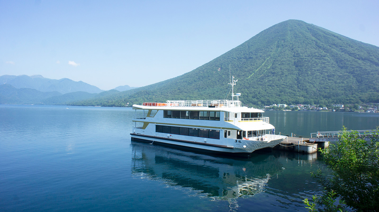 The sightseeing vessel Nantai operating on Lake Chuzenji