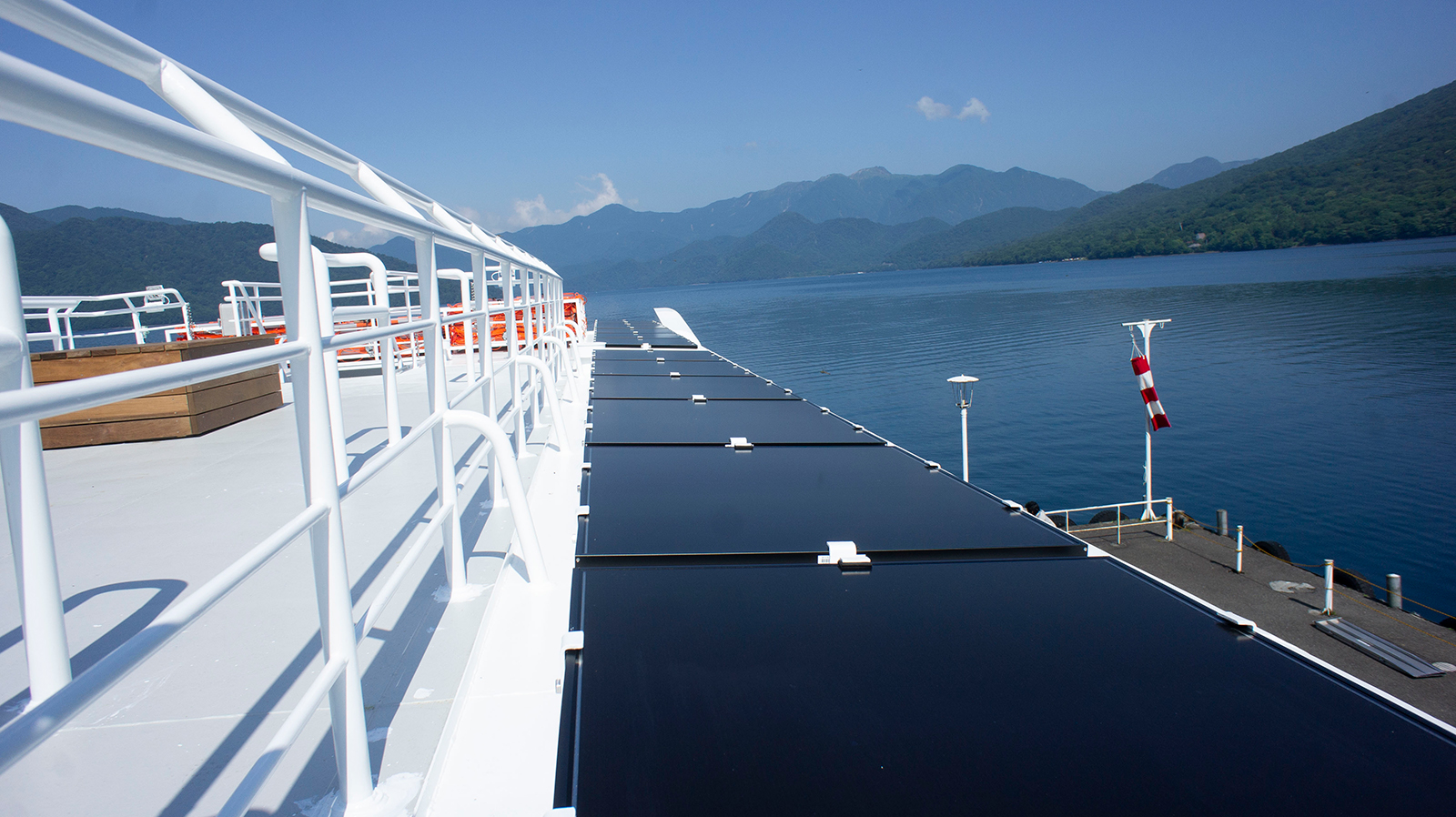 CIS compound solar panels installed on the upper deck of Nantai