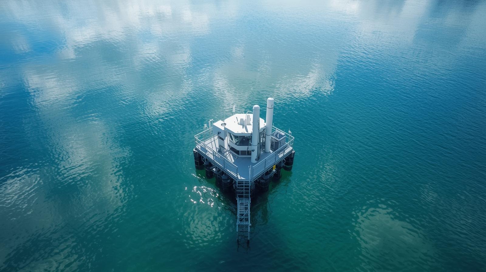 水質調査ステーションのセンサー群（イメージ）