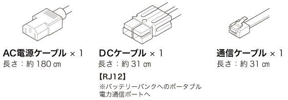 ポータブルパワー（HPP-2000)付属品